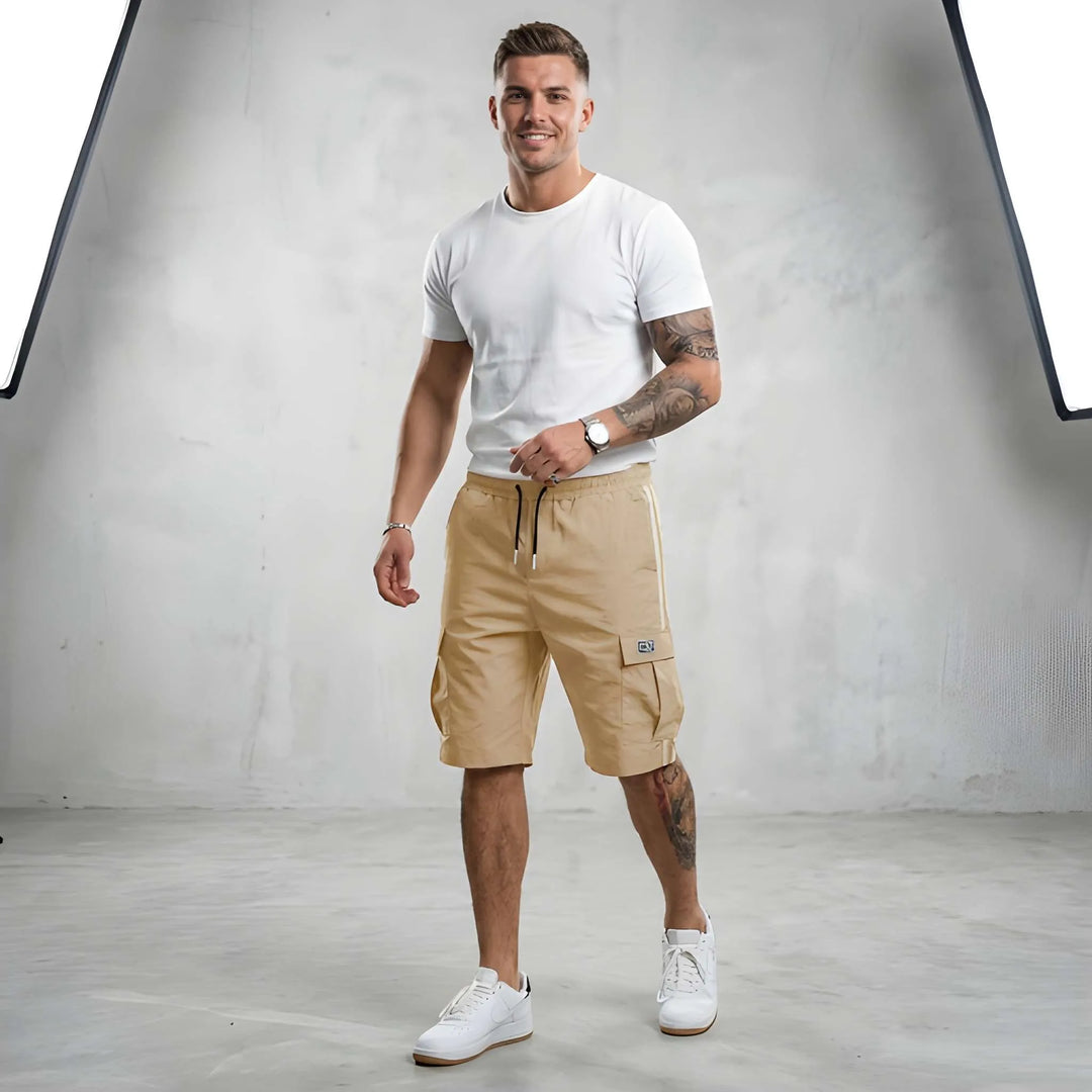 Herren Kurze Baggy Shorts mit Gummibund