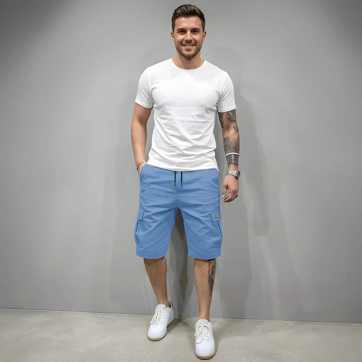 Herren Kurze Baggy Shorts mit Gummibund