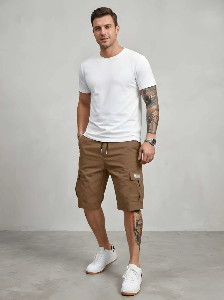 Herren Kurze Baggy Shorts mit Gummibund